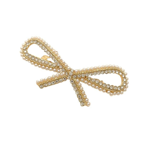 Fivela Laço Elegance Pérola - Menina Dourada