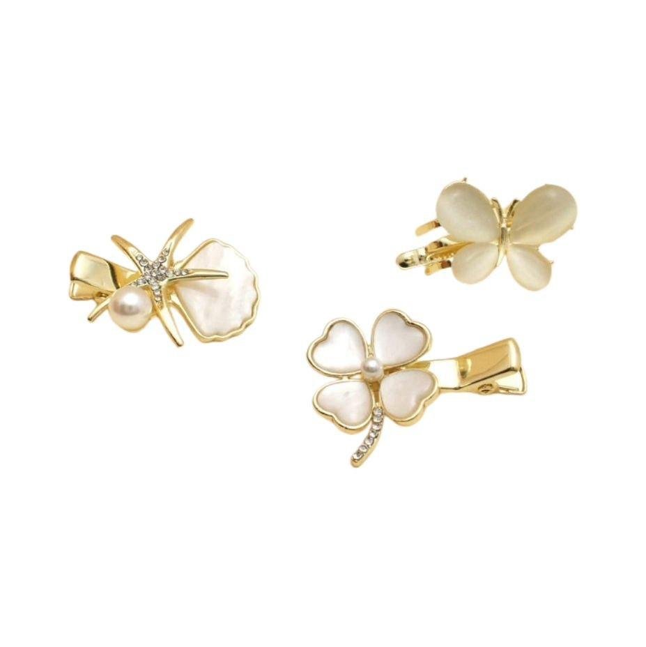 Kit Clipe Floral - Menina Dourada