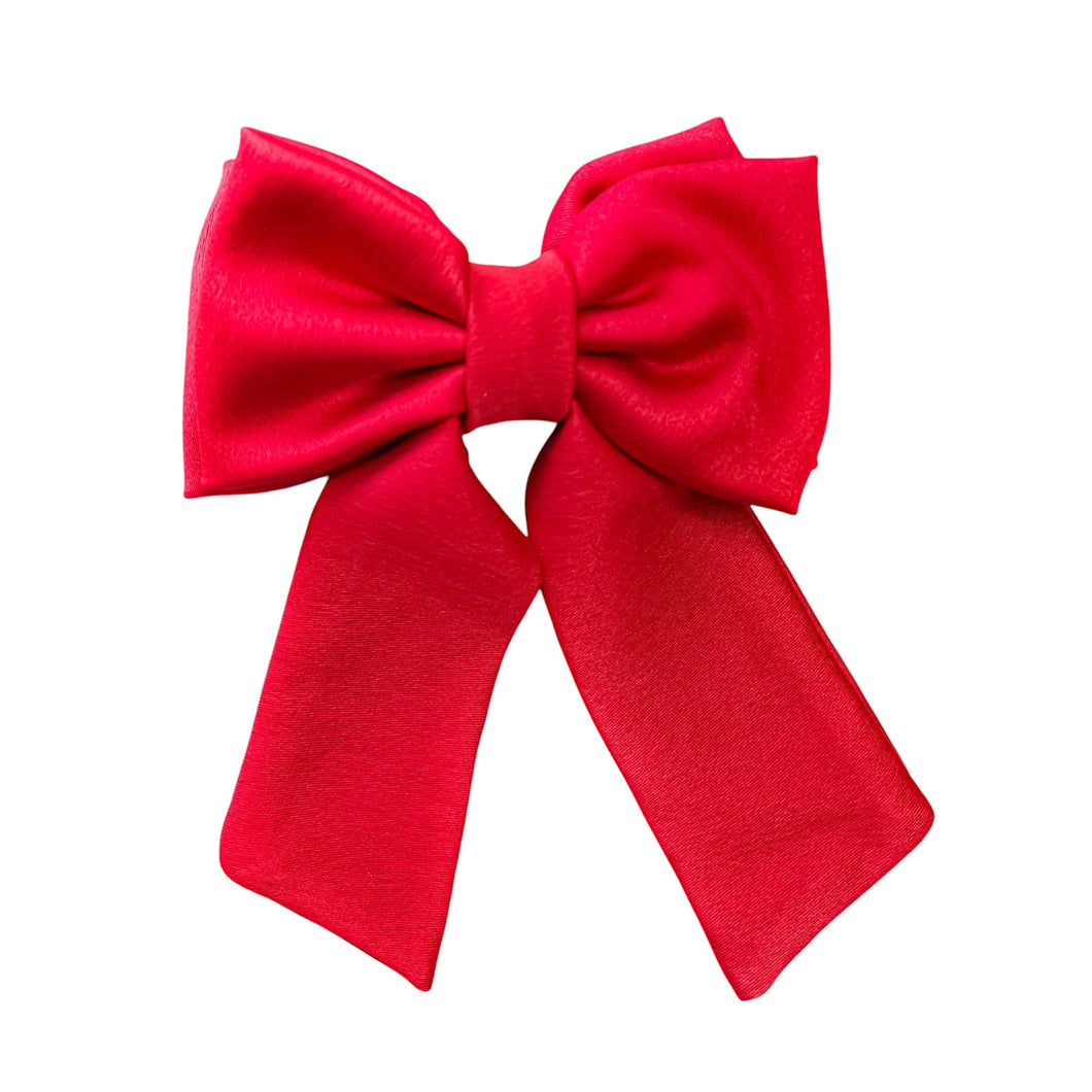 Laço Seda Vermelho - Menina Dourada